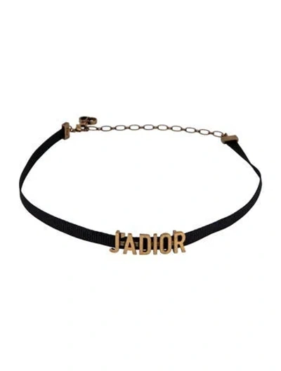Pre-owned Dior Cord J'a Choker Necklace, 14.75" In Multicolor