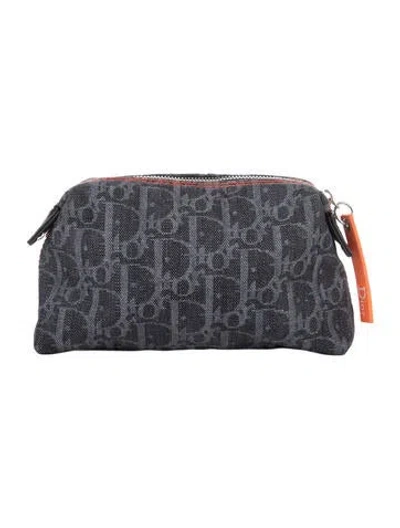 Pre-owned Dior Cosmetic Bag In Blue