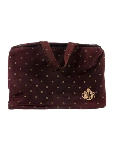 Pre-owned Dior Cosmetic Bag In Burgundy