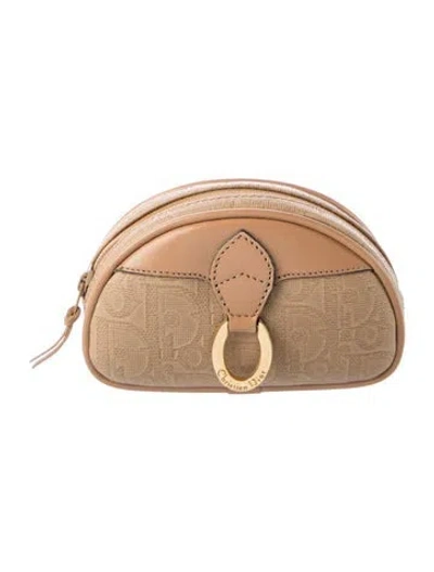 Pre-owned Dior Cosmetic Bag In Neutrals