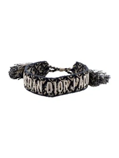 Pre-owned Dior Cotton & Fabric Friendship Bracelet, 8.25" In Multi
