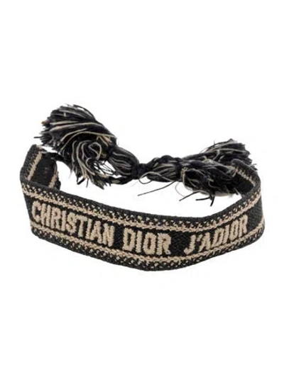 Pre-owned Dior Cotton & Thread Friendship Bracelet In Multicolor