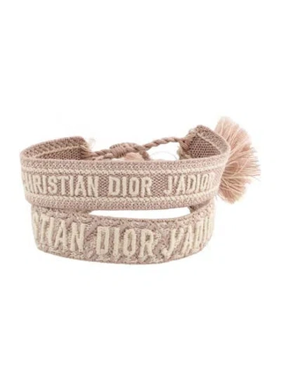 Pre-owned Dior Cotton & Thread J'a Friendship Bracelet Set In Multi