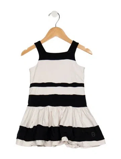 Pre-owned Dior Babies' Cotton Black And White Patterned Casual Sleeveless Dress