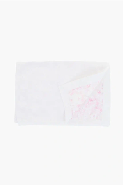 Dior Cotton Blanket With One Side In Toile De Jouy Pattern In Gray