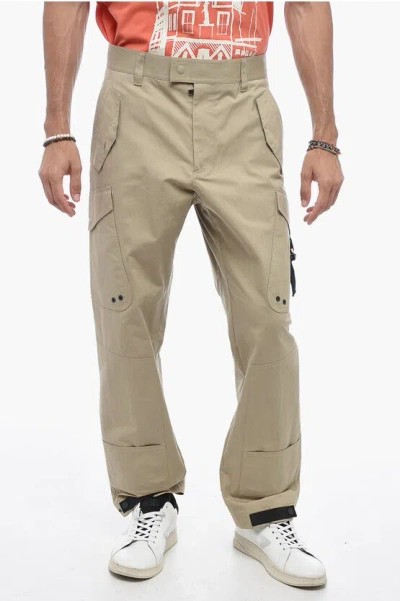 Dior Cotton Blend Cargo Pants With Safety Details In Brown