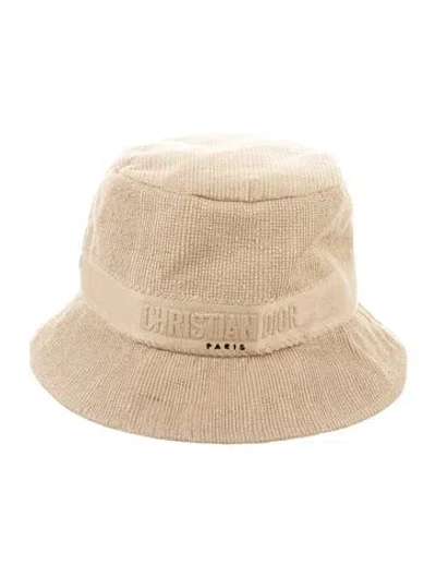 Pre-owned Dior Cotton Bucket Hat In Neutrals