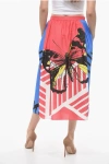 DIOR COTTON BUTTERFLY FLARED MIDI SKIRT