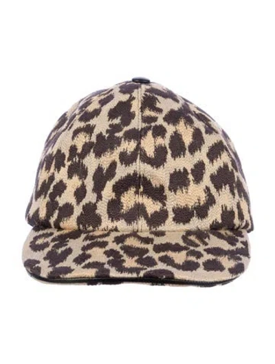 Pre-owned Dior Cotton Chetah Print Baseball Cap In Brown