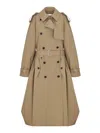 Dior Cotton Gabardine Trench Coat In Brown