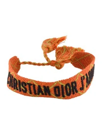 Pre-owned Dior Cotton J'a Friendship Bracelet In Multi