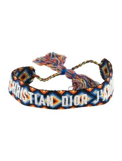 Pre-owned Dior Cotton J'a Friendship Bracelet In Multi