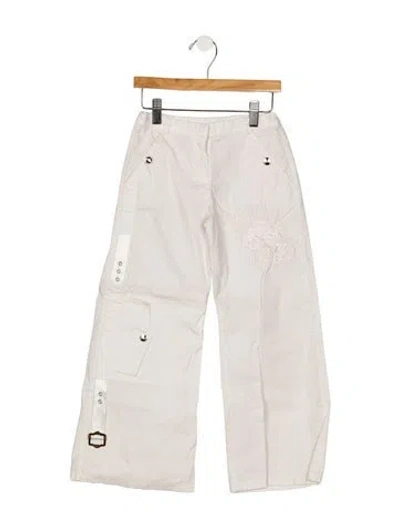 Pre-owned Dior Kids' Cotton Neutral Pants With Zip Closure In Neutrals