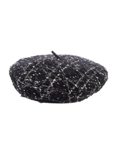 Pre-owned Dior Cotton Newsboy Cap In Black