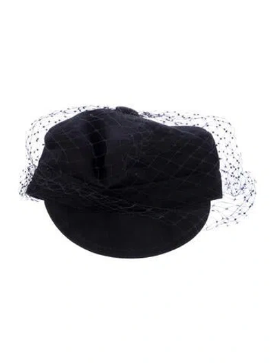 Pre-owned Dior Cotton Newsboy Cap In Black