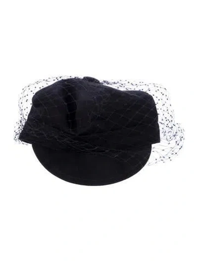 Pre-owned Dior Cotton Newsboy Cap In Black