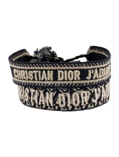 Pre-owned Dior Cotton Oblique Friendship Bracelet Set