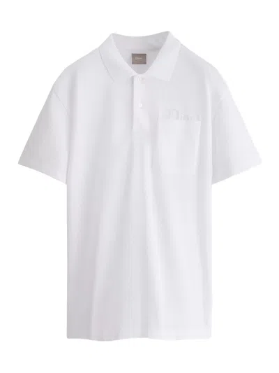 Dior Cotton Piqué Polo In White