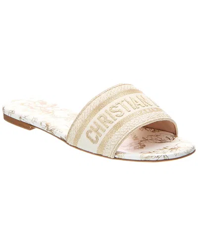 Dior Cotton Sandal In White