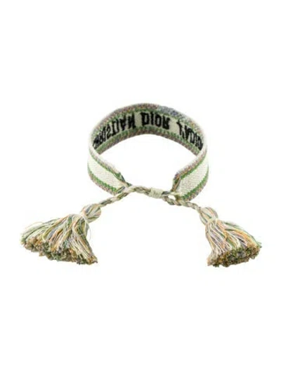 Pre-owned Dior Cotton Thread Woven J'a Friendship Bracelet