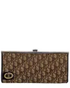 Dior Cotton Vintage Cloth Clutch Bag Issimo (authentic Pre-loved) In Brown