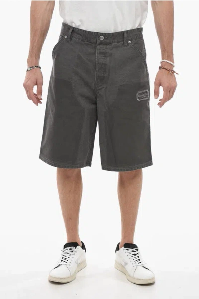 Dior Couture Cotton Shorts With Belt Loops In Green