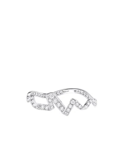 Dior Couture  Double Ring In Metallic