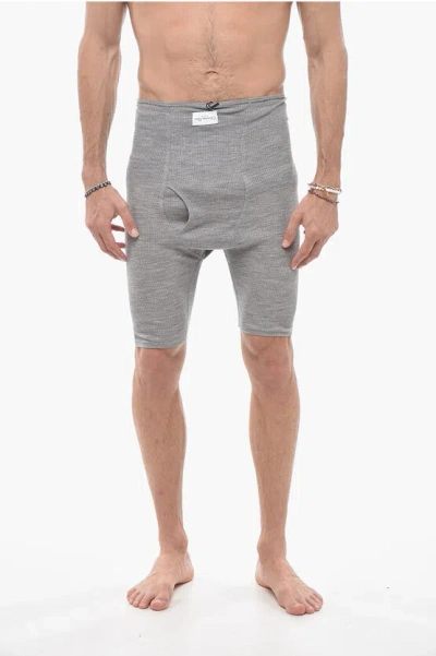 Dior Couture Virgin Wool Jersey Boxer In Gray
