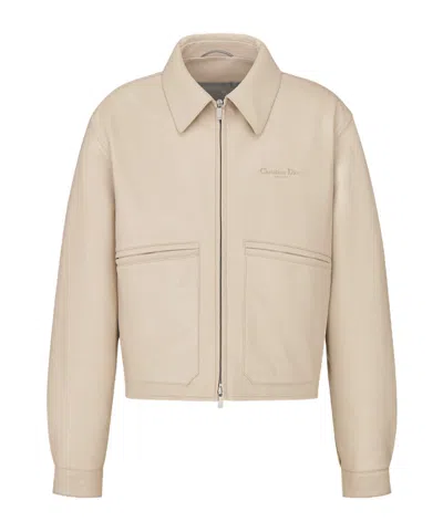 Dior Couture Zipper Jacket In Nude