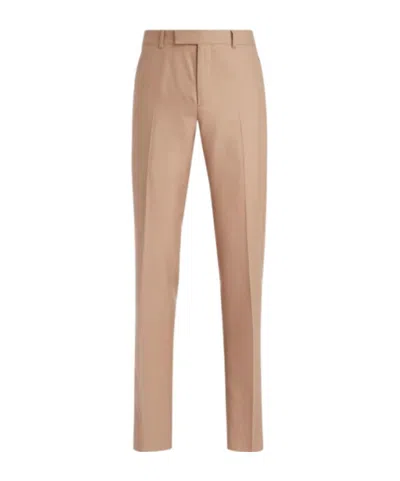 Dior Creased Detail Casual Pants In Nude