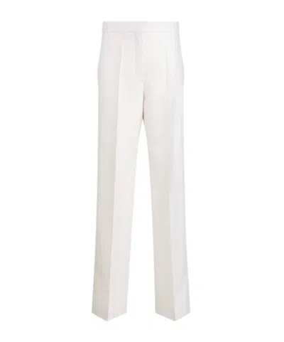 Dior Creased Detail Casual Pants In White