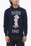 Dior Crew Neck 1947 Cashmere Sweater With Embroidery In Black