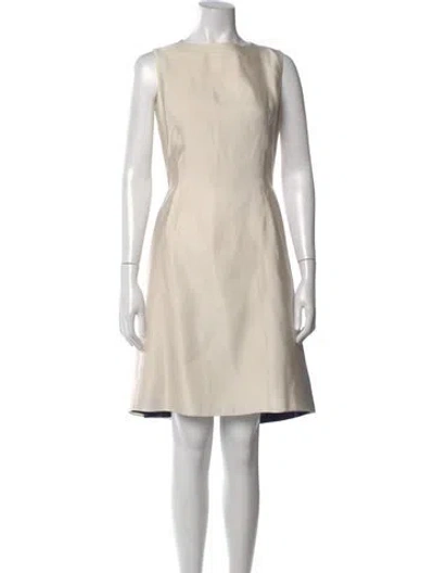 Pre-owned Dior Crew Neck Knee-length Dress In Neutral