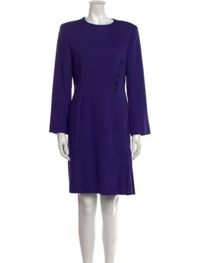 Pre-owned Dior Crew Neck Knee-length Dress In Purple