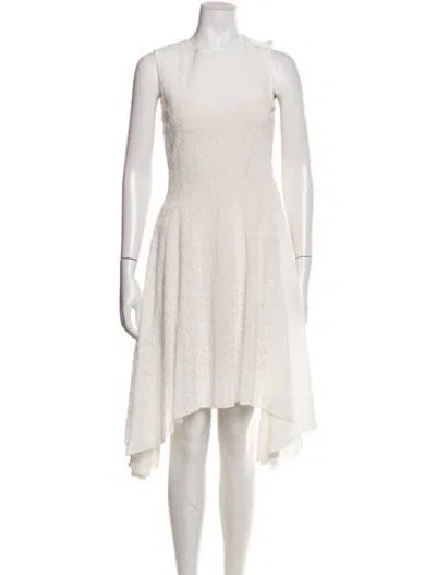 Pre-owned Dior Crew Neck Midi Length Dress In Neutral