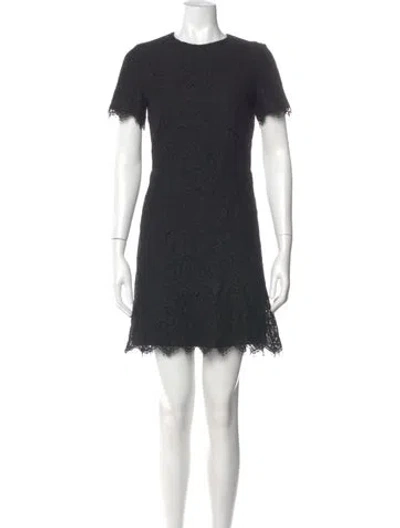 Pre-owned Dior Crew Neck Mini Dress In Black
