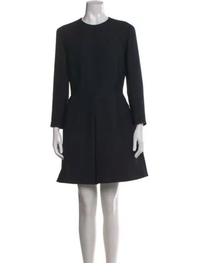 Pre-owned Dior Crew Neck Mini Dress In Black
