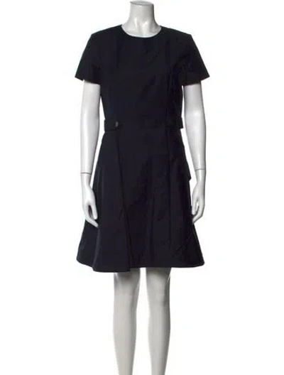 Pre-owned Dior Crew Neck Mini Dress In Black