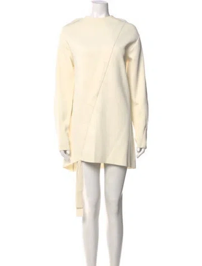 Pre-owned Dior Crew Neck Mini Dress In Neutral