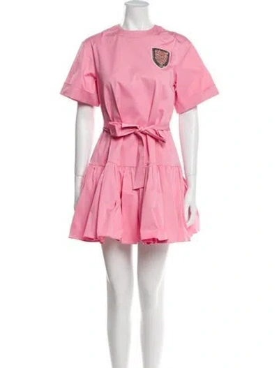 Pre-owned Dior Crew Neck Mini Dress In Pink