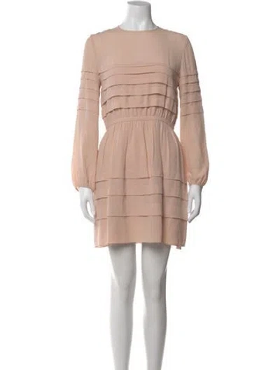 Pre-owned Dior Crew Neck Mini Dress In Pink