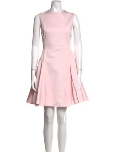 Pre-owned Dior Crew Neck Mini Dress In Pink