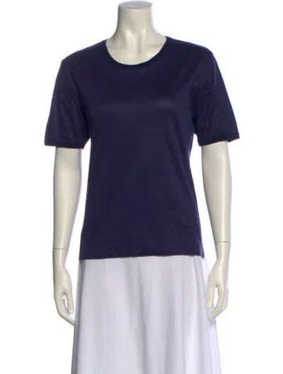 Pre-owned Dior Crew Neck Short Sleeve T-shirt In Blue