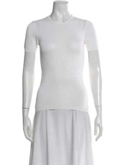Pre-owned Dior Crew Neck Short Sleeve T-shirt In White