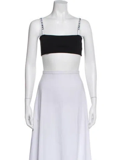 Pre-owned Dior Crew Neck Sleeveless Sports Bra In Black