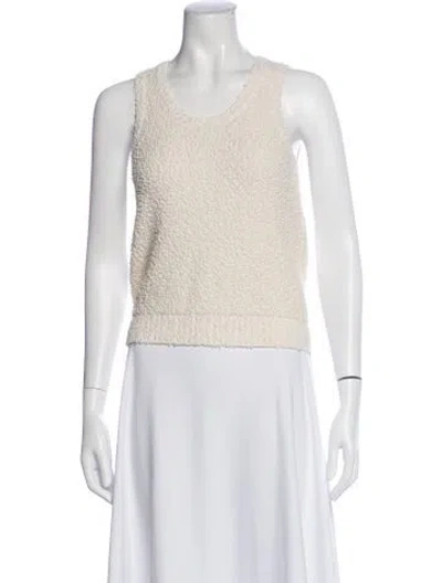 Pre-owned Dior Crew Neck Sleeveless Top In Neutrals