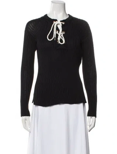Pre-owned Dior Crew Neck Sweater In Black