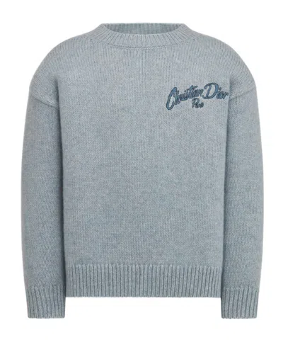 Dior Crew Neck Sweater In Gray
