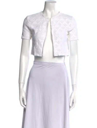 Pre-owned Dior Crew Neck Sweater In White