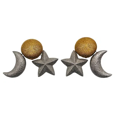 Pre-owned Dior Cristian  Constellation Earring 1980 Paris In Multi